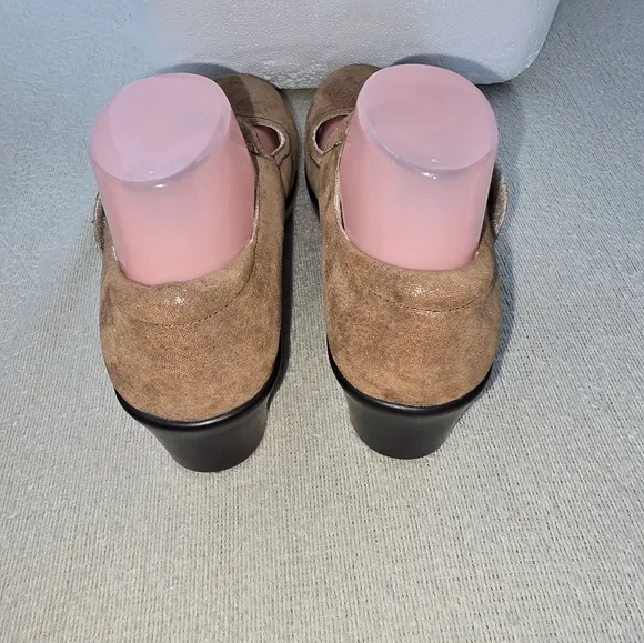Alegria Ella Desert Essence Tan Suede Mary Jane Shoes size 9/39