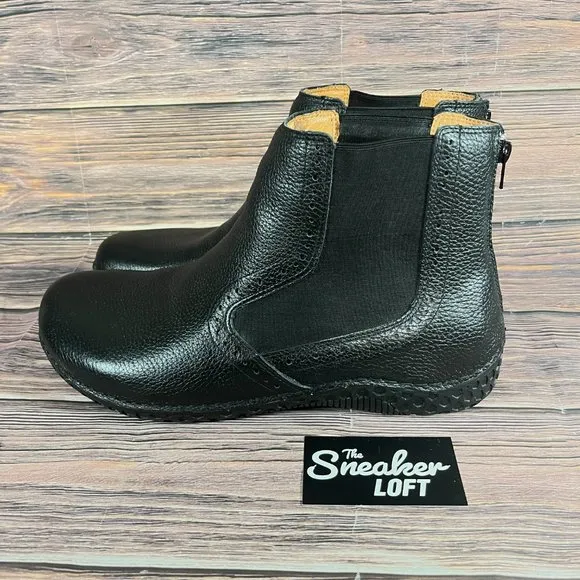 Alegria Men's Jony Black Leather Slip On Chukka Boots