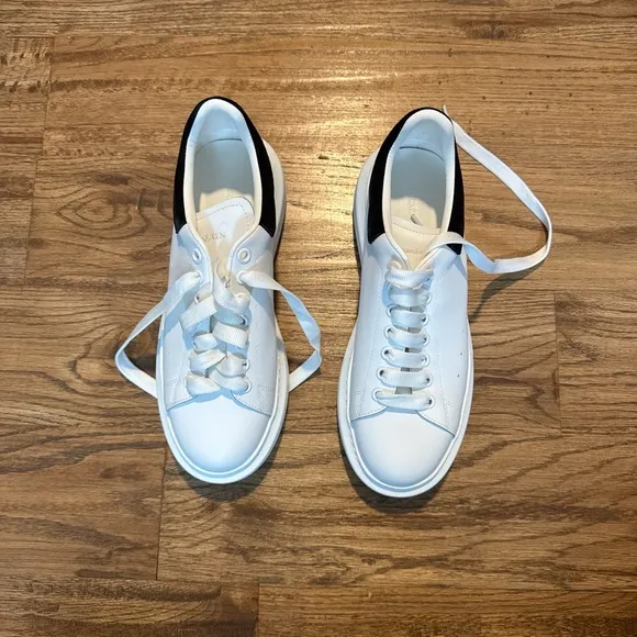 Alexander McQueen Black and White Sneakers Minimalist Design