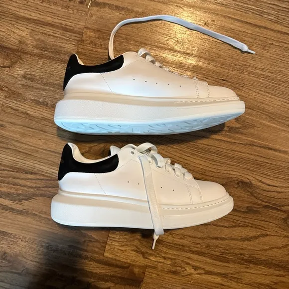 Alexander McQueen Black and White Sneakers Minimalist Design