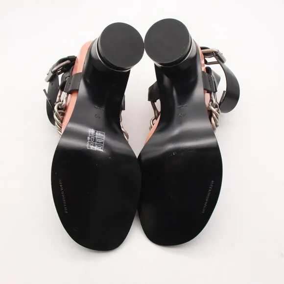 Alexander Wang Jada Chain Chunky-Heel Sandals Women's EU 40 Black Shoes