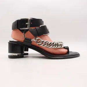 Alexander Wang Jada Chain Chunky-Heel Sandals Women's EU 40 Black Shoes