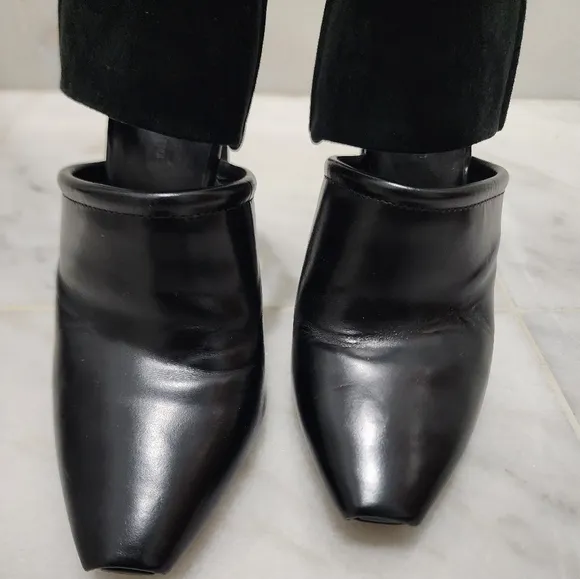 Alexander Wang Mackenzie Black Open Toe Booties Leather and Suede 36