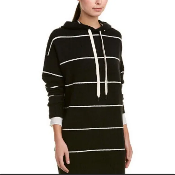 ALICE OLIVIA  Riva Striped Knit Hooded Sweater  XS