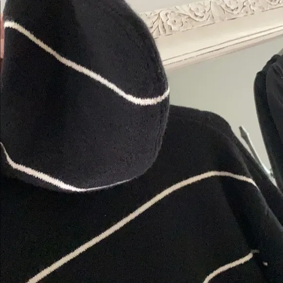ALICE OLIVIA  Riva Striped Knit Hooded Sweater  XS