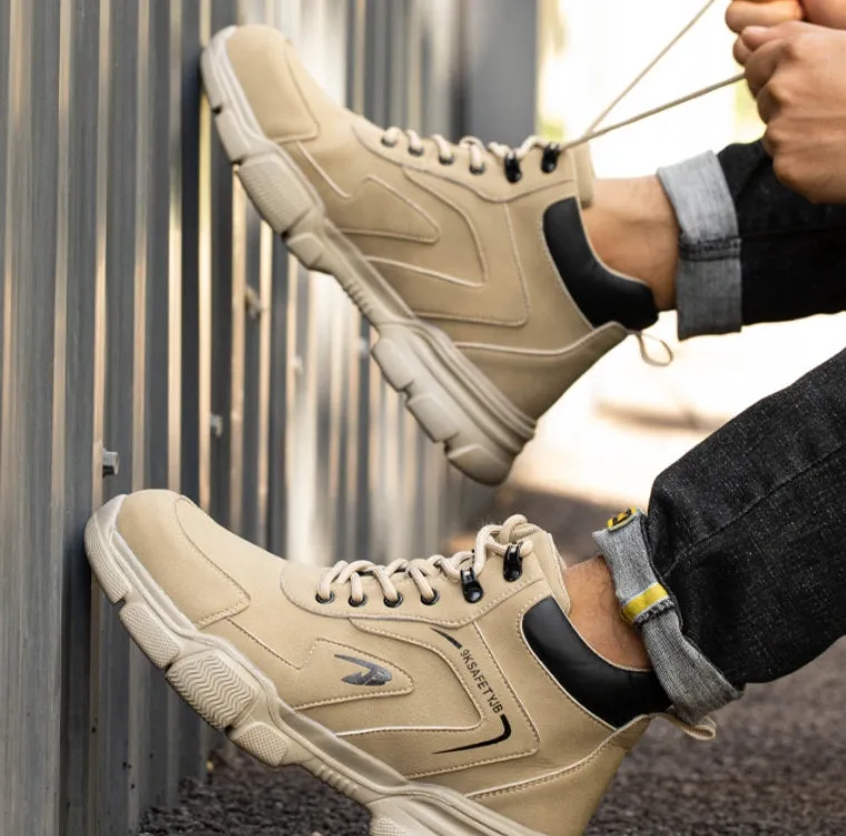 All-Season Labor Protection Shoes Anti-smash Anti-puncture Waterproof Lightweight Safety Shoes Work/Outdoor Safety Shoes
