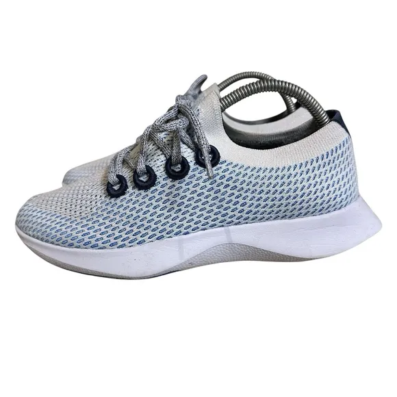 Allbirds TD Tree Dasher Women's Sneakers Shoes Blue White Mesh Size 9.5 EUC