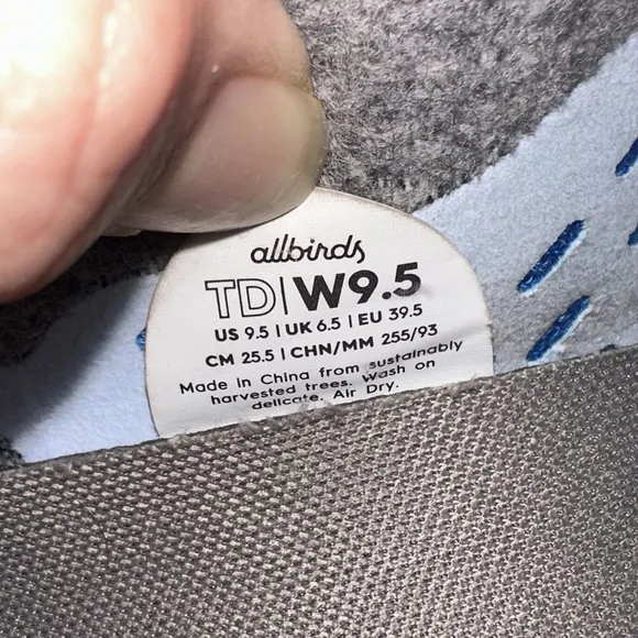 Allbirds TD Tree Dasher Women's Sneakers Shoes Blue White Mesh Size 9.5 EUC