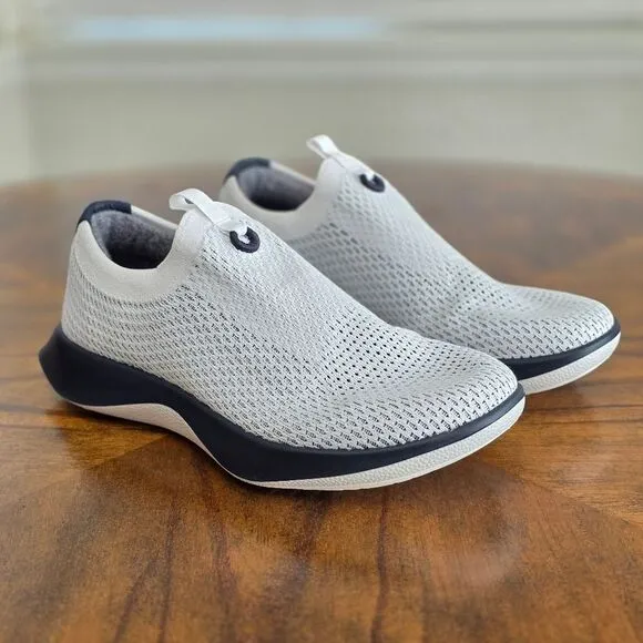 Allbirds Tree Dasher Relay Slip-On Shoes Sneakers White Knit Black Women's 9.5