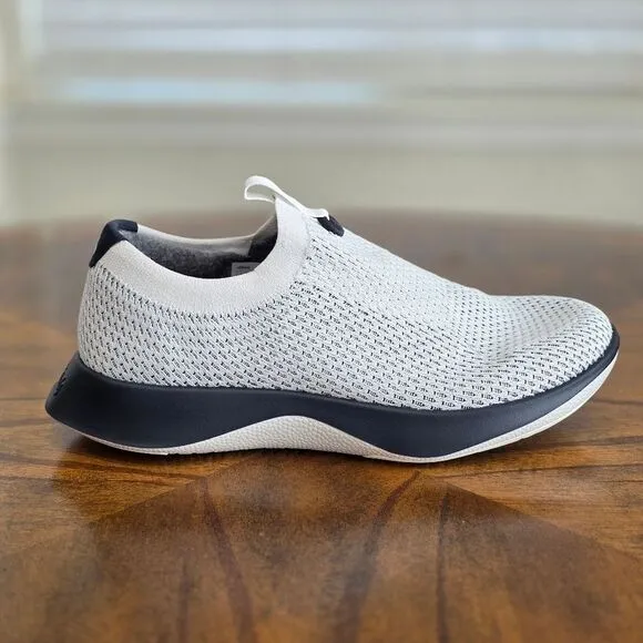 Allbirds Tree Dasher Relay Slip-On Shoes Sneakers White Knit Black Women's 9.5