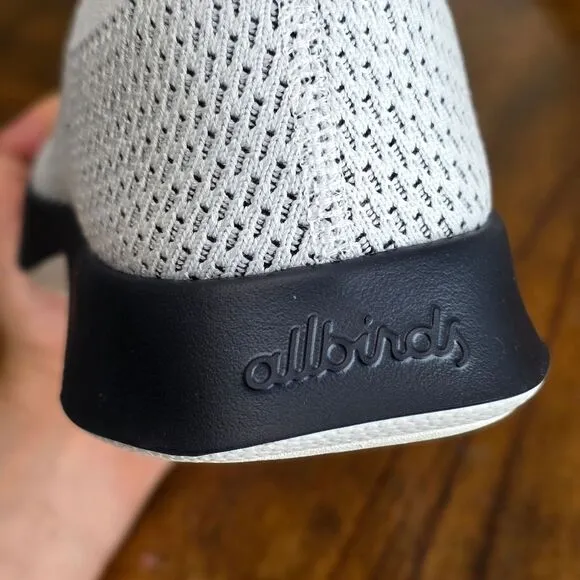 Allbirds Tree Dasher Relay Slip-On Shoes Sneakers White Knit Black Women's 9.5
