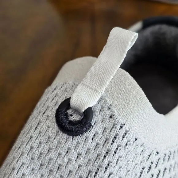 Allbirds Tree Dasher Relay Slip-On Shoes Sneakers White Knit Black Women's 9.5