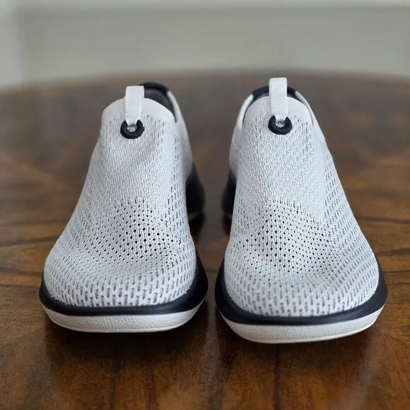 Allbirds Tree Dasher Relay Slip-On Shoes Sneakers White Knit Black Women's 9.5