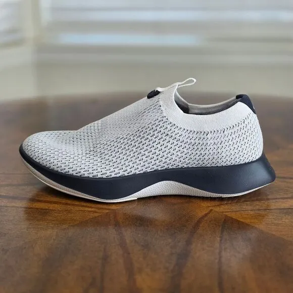 Allbirds Tree Dasher Relay Slip-On Shoes Sneakers White Knit Black Women's 9.5