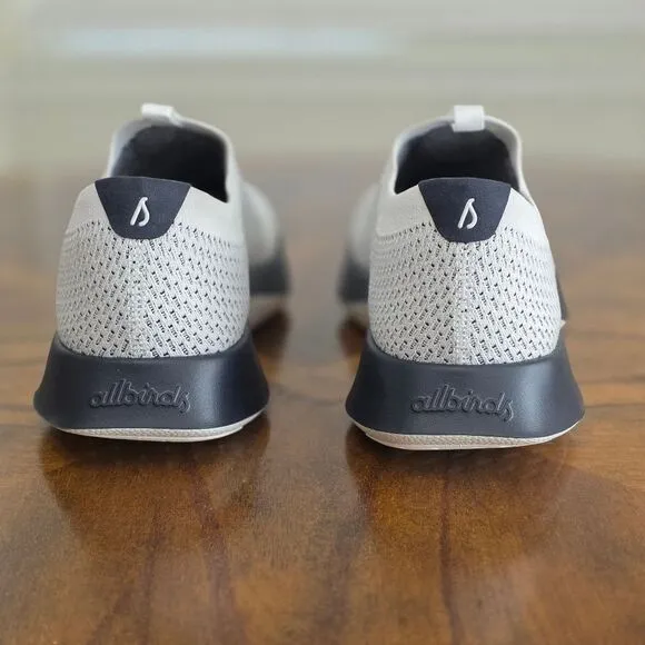 Allbirds Tree Dasher Relay Slip-On Shoes Sneakers White Knit Black Women's 9.5