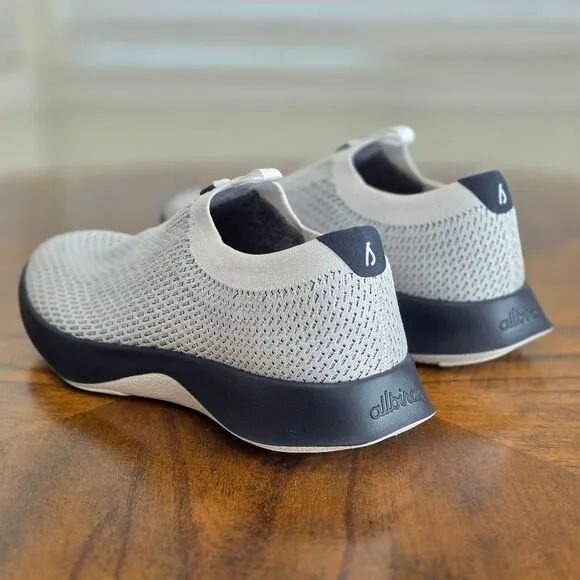 Allbirds Tree Dasher Relay Slip-On Shoes Sneakers White Knit Black Women's 9.5