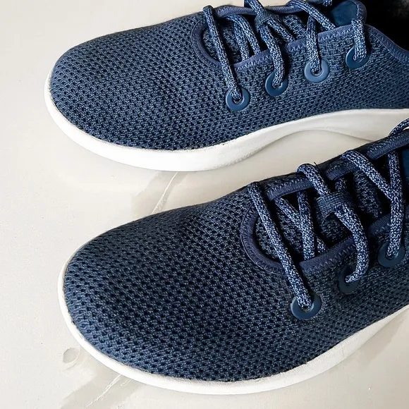 Allbirds Tree Runner Blue Running Sneakers Shoes Mens Sz 9
