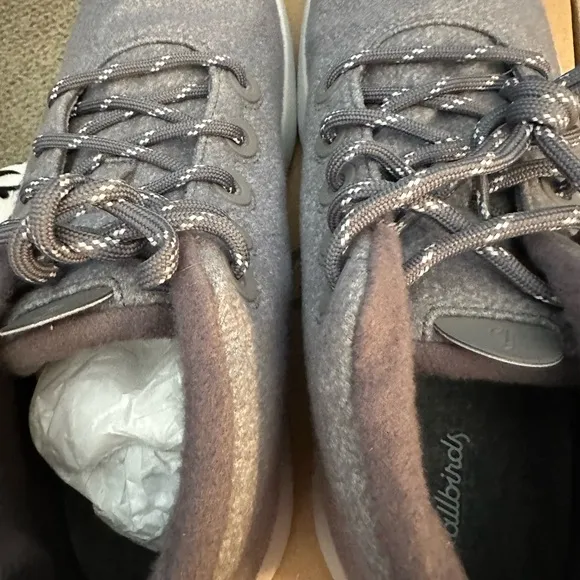 Allbirds women’s Wool Runner-Up Mizzle Light Gray high top shoes NIB