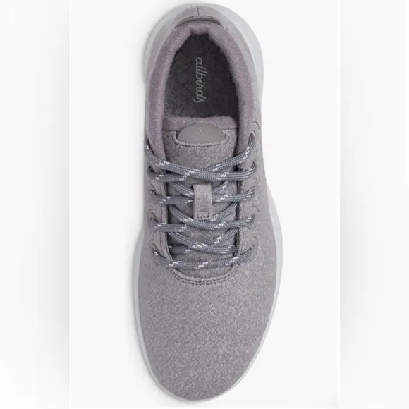 Allbirds women’s Wool Runner-Up Mizzle Light Gray high top shoes NIB