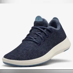 Allbirds Wool Runner Mizzle Men’s Low Comfort Sneakers Navy Blue Shoes Size 10