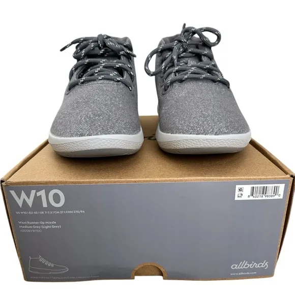 ALLBIRDS Wool Runner-Up Mizzle Water-Repellent High-Top Sneaker Women Sz 10 $145