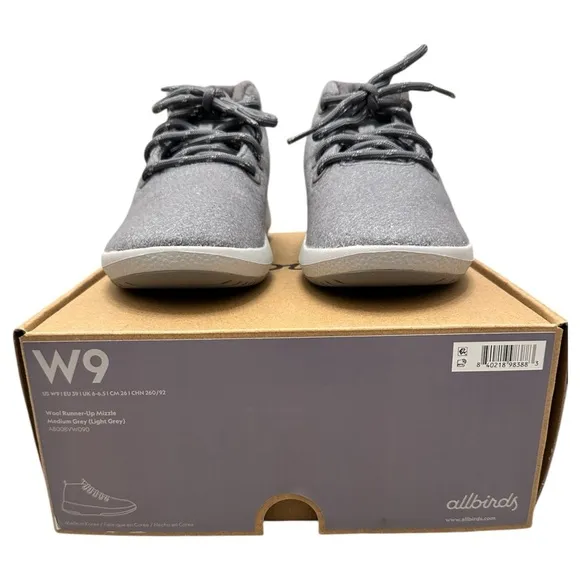 ALLBIRDS Wool Runner-Up Mizzle Water-Repellent High-Top Sneaker Women Sz 9 $145