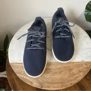 ALLBIRDS Wool Tree Runners Sneakers LaceUp shoes navy blue Men’s 8