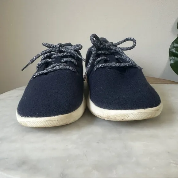 ALLBIRDS Wool Tree Runners Sneakers LaceUp shoes navy blue Men’s 8