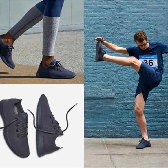 Allbirds X Outdoor Voices Wool Runners in Navy