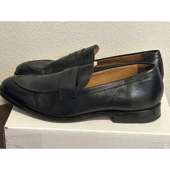 ALLEN EDMONDS  Black Leather Randolph‎ Penny Loafer Dress Shoes 12 D  Slip On