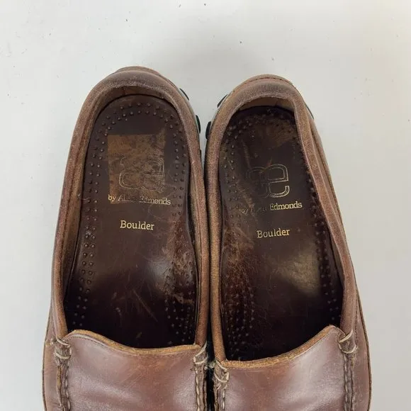 Allen Edmonds Boulder Slip On Loafers Leather Browne Mens Size 7.5