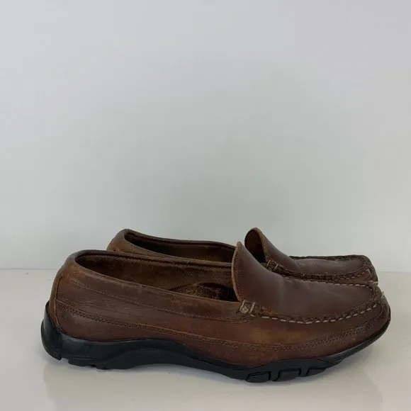 Allen Edmonds Boulder Slip On Loafers Leather Browne Mens Size 7.5