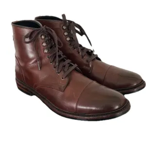 Allen Edmonds Dainite Landon Chukka Mahogany Brown Leather Boots Mens Size 11.5