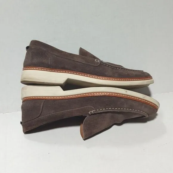 Allen Edmonds Men's Brown Venetian Slip-On Suede Wilder Loafers Size 10 3E