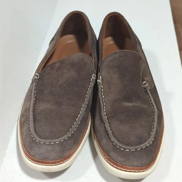 Allen Edmonds Men's Brown Venetian Slip-On Suede Wilder Loafers Size 10 3E