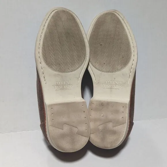 Allen Edmonds Men's Brown Venetian Slip-On Suede Wilder Loafers Size 10 3E