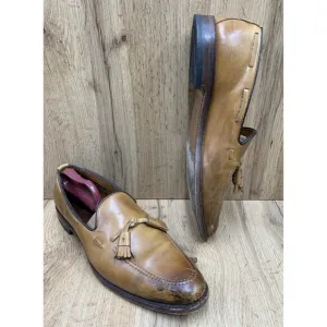 Allen Edmonds Mens Grayson Slip On Loafer Dress Shoes Tasseled Walnut Sz 11.5 3A
