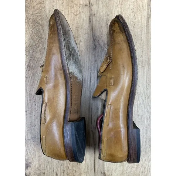 Allen Edmonds Mens Grayson Slip On Loafer Dress Shoes Tasseled Walnut Sz 11.5 3A