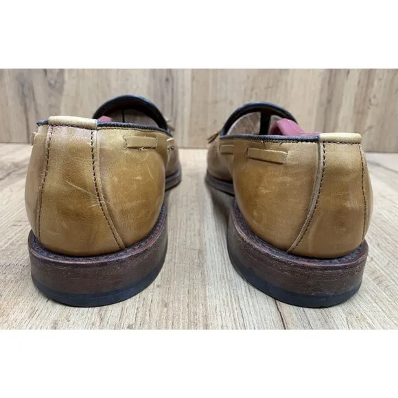 Allen Edmonds Mens Grayson Slip On Loafer Dress Shoes Tasseled Walnut Sz 11.5 3A