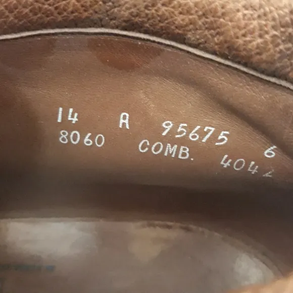 ALLEN EDMONDS Ranch-Skos‎ Leather Tan Brown Sz 14 A Mens Boots Shoes