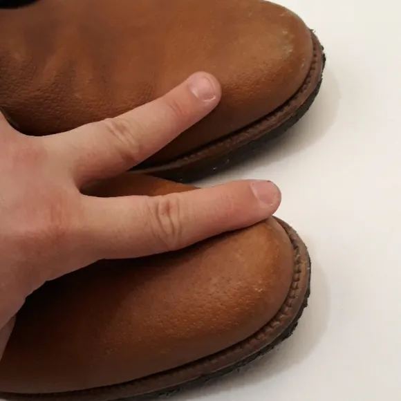 ALLEN EDMONDS Ranch-Skos‎ Leather Tan Brown Sz 14 A Mens Boots Shoes