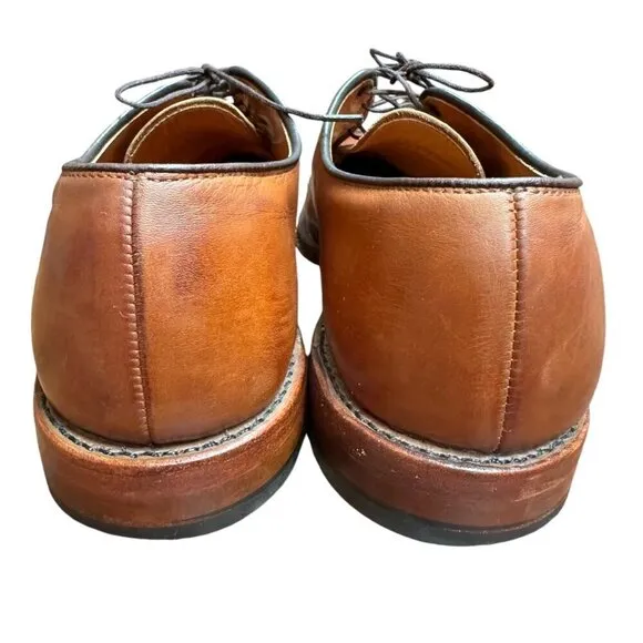 Allen Edmonds Troy Walnut Brown Leather Cap Toe Oxford Dress Shoes Work 10.5