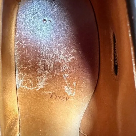 Allen Edmonds Troy Walnut Brown Leather Cap Toe Oxford Dress Shoes Work 10.5