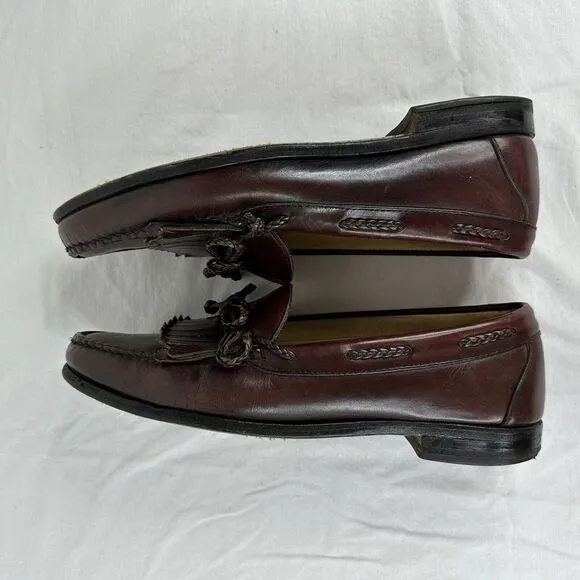 Allen Edmonds Woodstock Braided Kiltie Merlot  Slip-On Loafers shoes 10 D USA