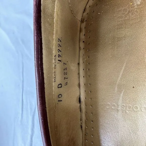 Allen Edmonds Woodstock Braided Kiltie Merlot  Slip-On Loafers shoes 10 D USA