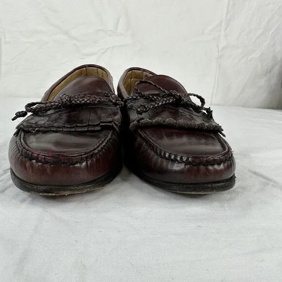 Allen Edmonds Woodstock Braided Kiltie Merlot  Slip-On Loafers shoes 10 D USA