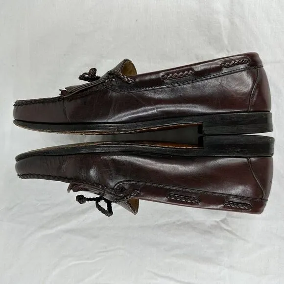 Allen Edmonds Woodstock Braided Kiltie Merlot  Slip-On Loafers shoes 10 D USA