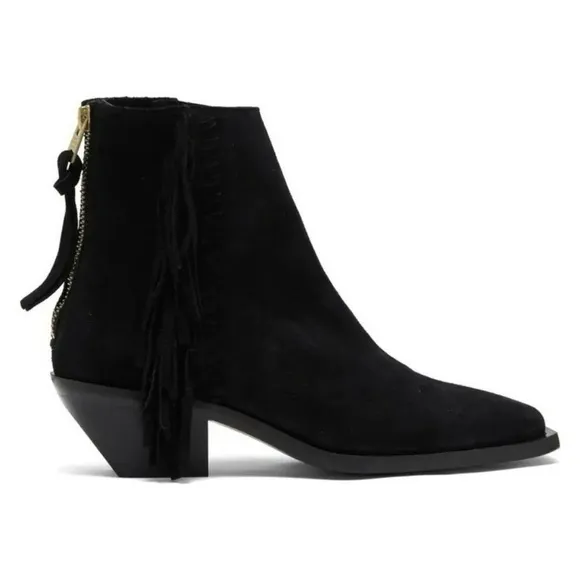Allsaints Black Suede Boots NEW