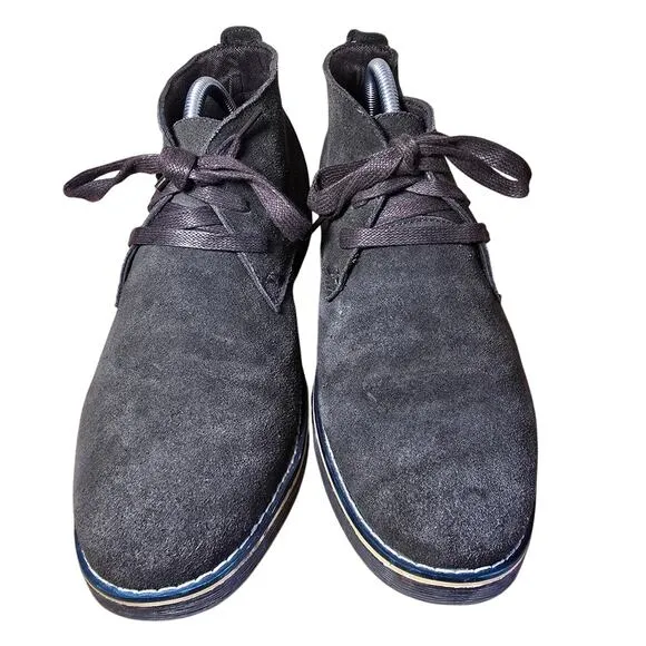 Alpine Swiss Mens 9 Brown Suede Chukka Boots Lace Up Shoes Crepe Sole EUC