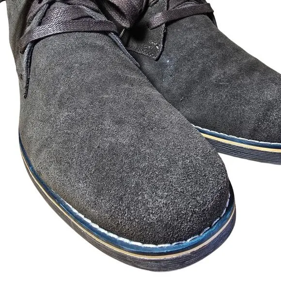 Alpine Swiss Mens 9 Brown Suede Chukka Boots Lace Up Shoes Crepe Sole EUC